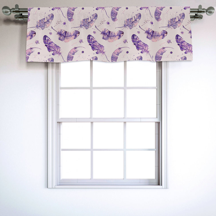 Bless international Floral Sateen Ruffled 54'' Window Valance in Indigo